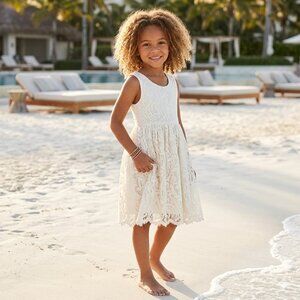 Everly Cream Lace Girls Dress Size 4T